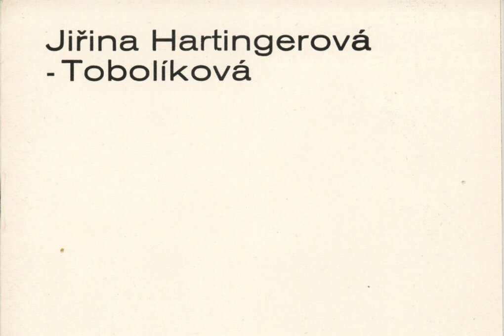 Jiřina Hartingerová-Tobolíková – obrazy, kresby, tapiserie